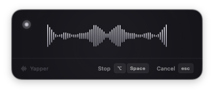 Yapper classic recording window